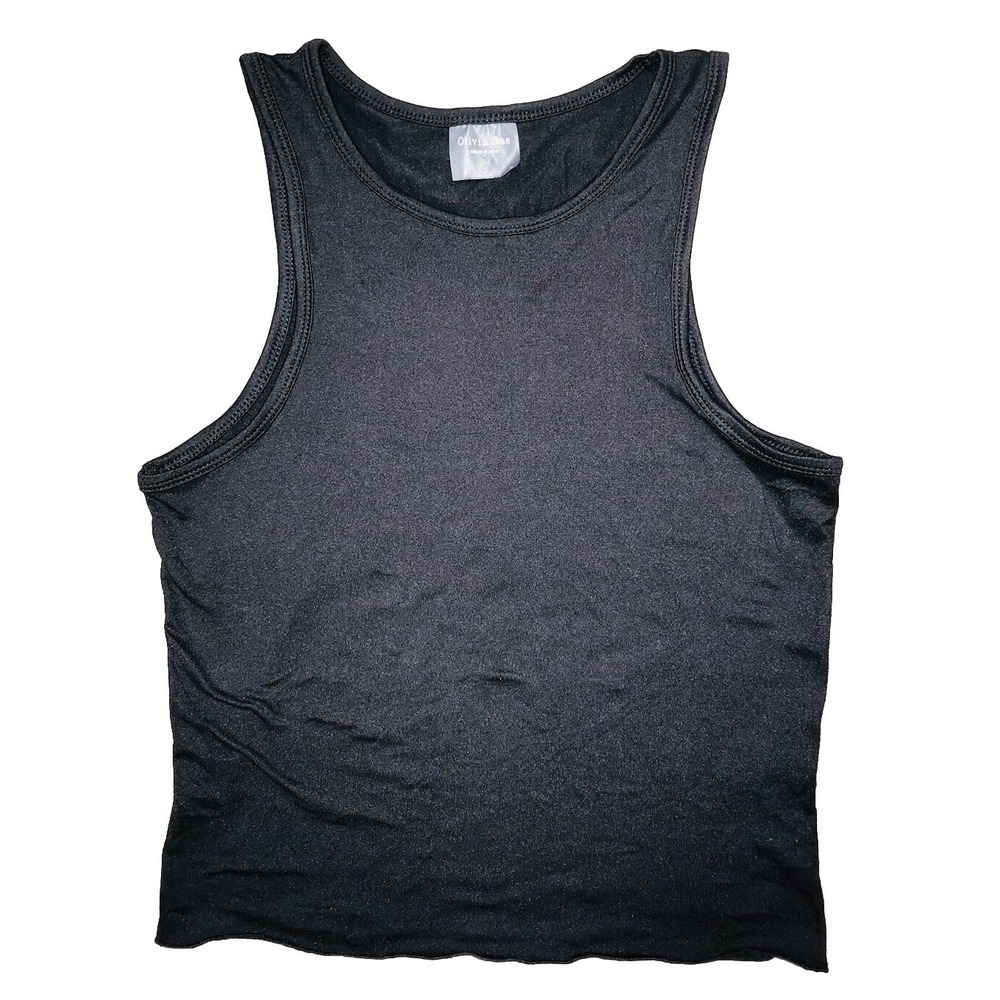 Olivia Rae Tank‎ Top Women's M Black Crop Lightweight Stretch